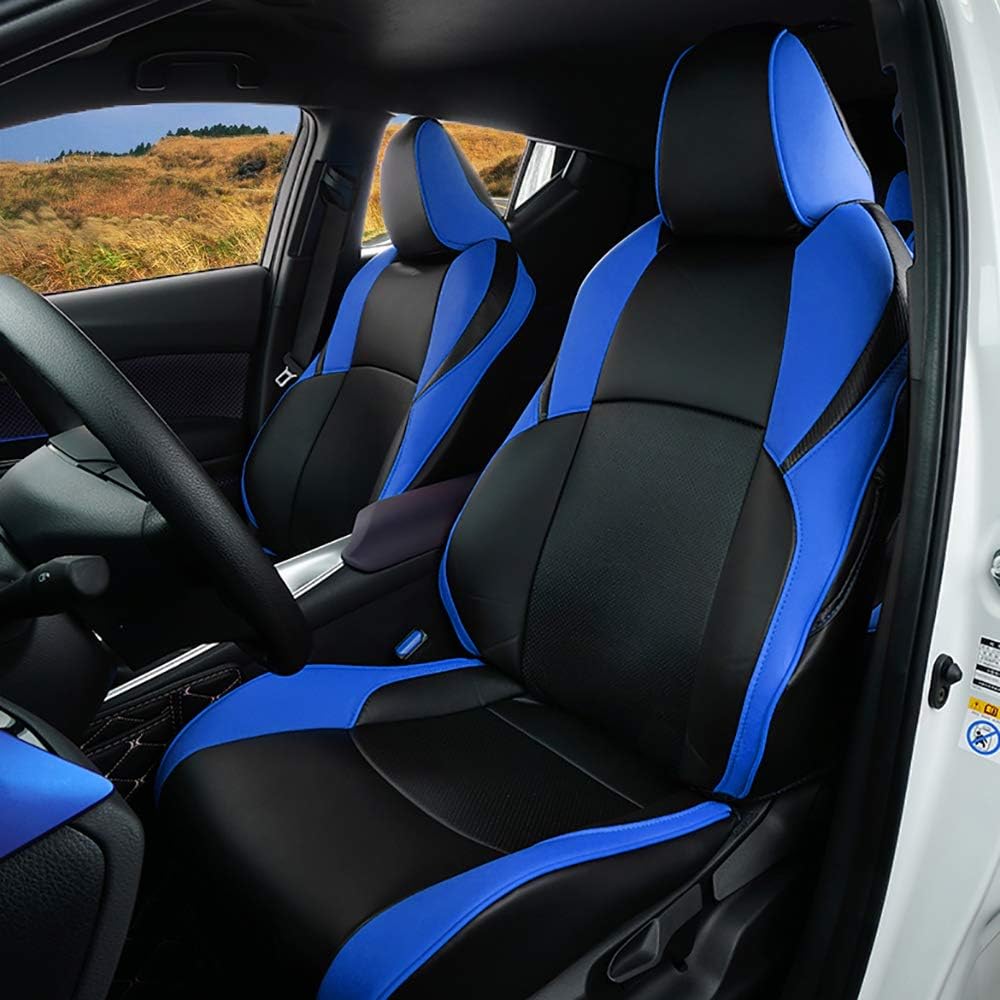 Black Leatherette Full Set Car Seat Covers A275868