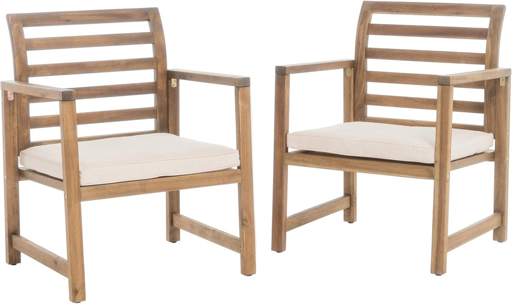 Acacia Wood Club Chairs 2-Pcs Set N211