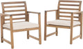 Acacia Wood Club Chairs 2-Pcs Set N211