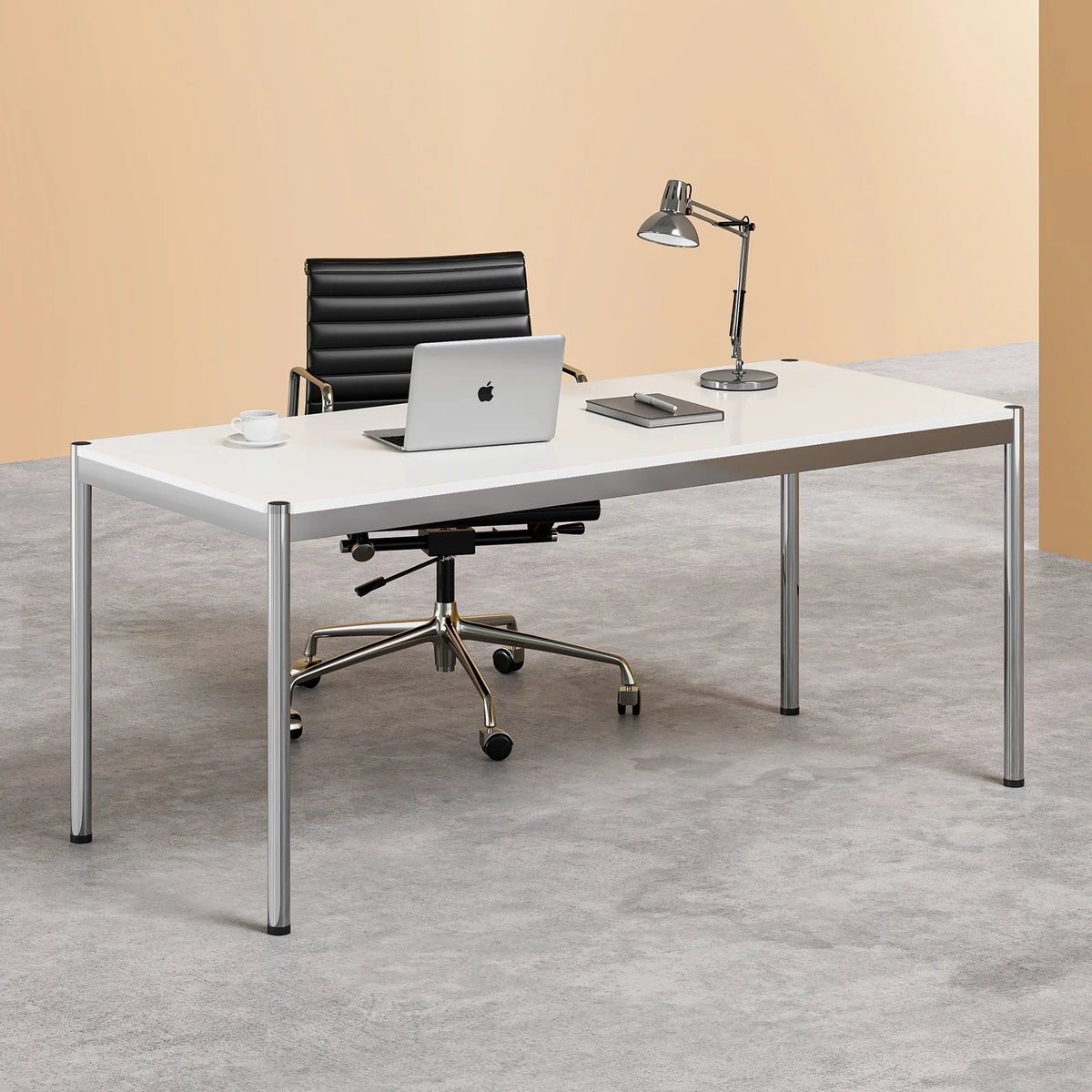 68.8-Inch White Computer Desk E229