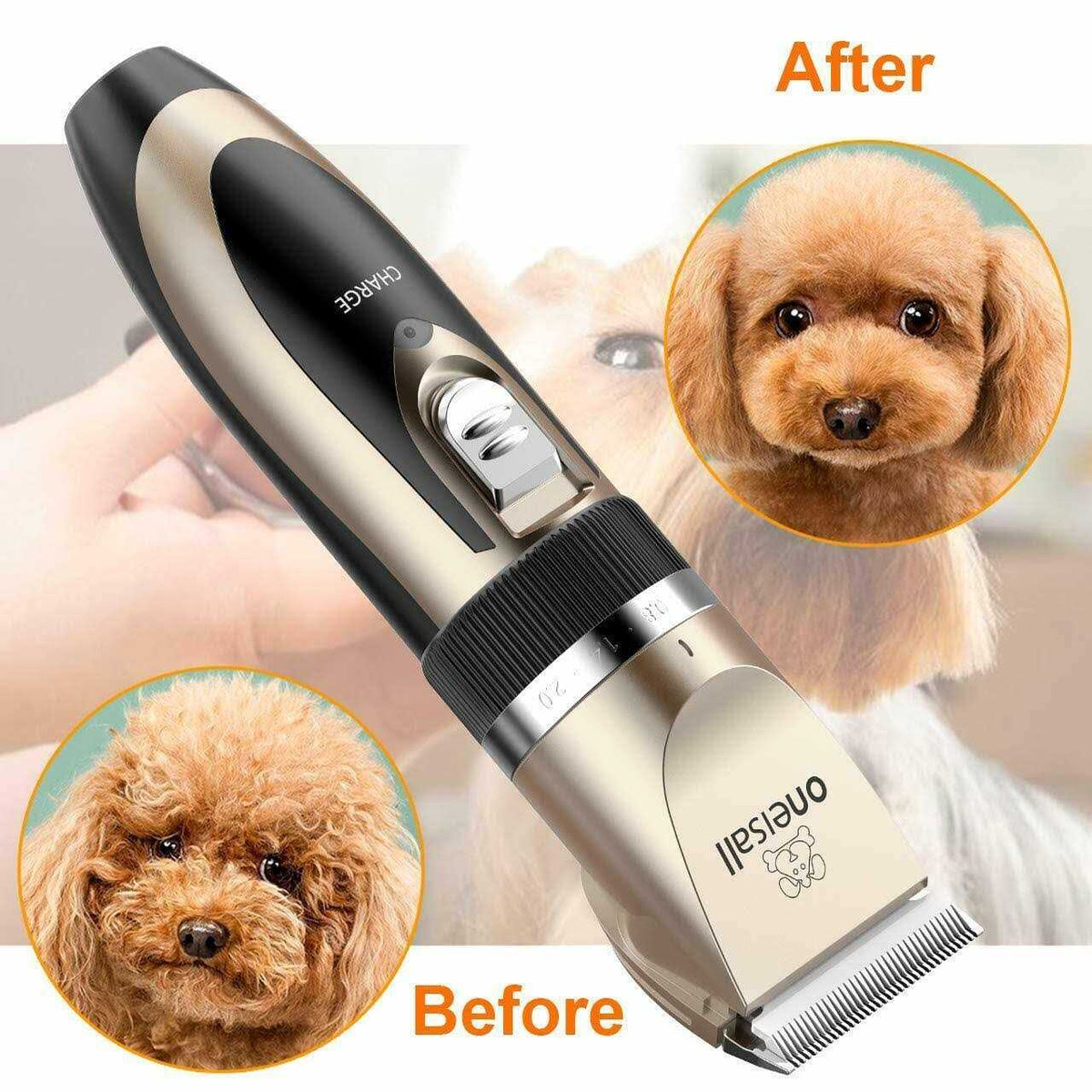 Dog Shaver Clippers Low Noise Rechargeable Cordless Electric Quiet Hair Clippers Set P828