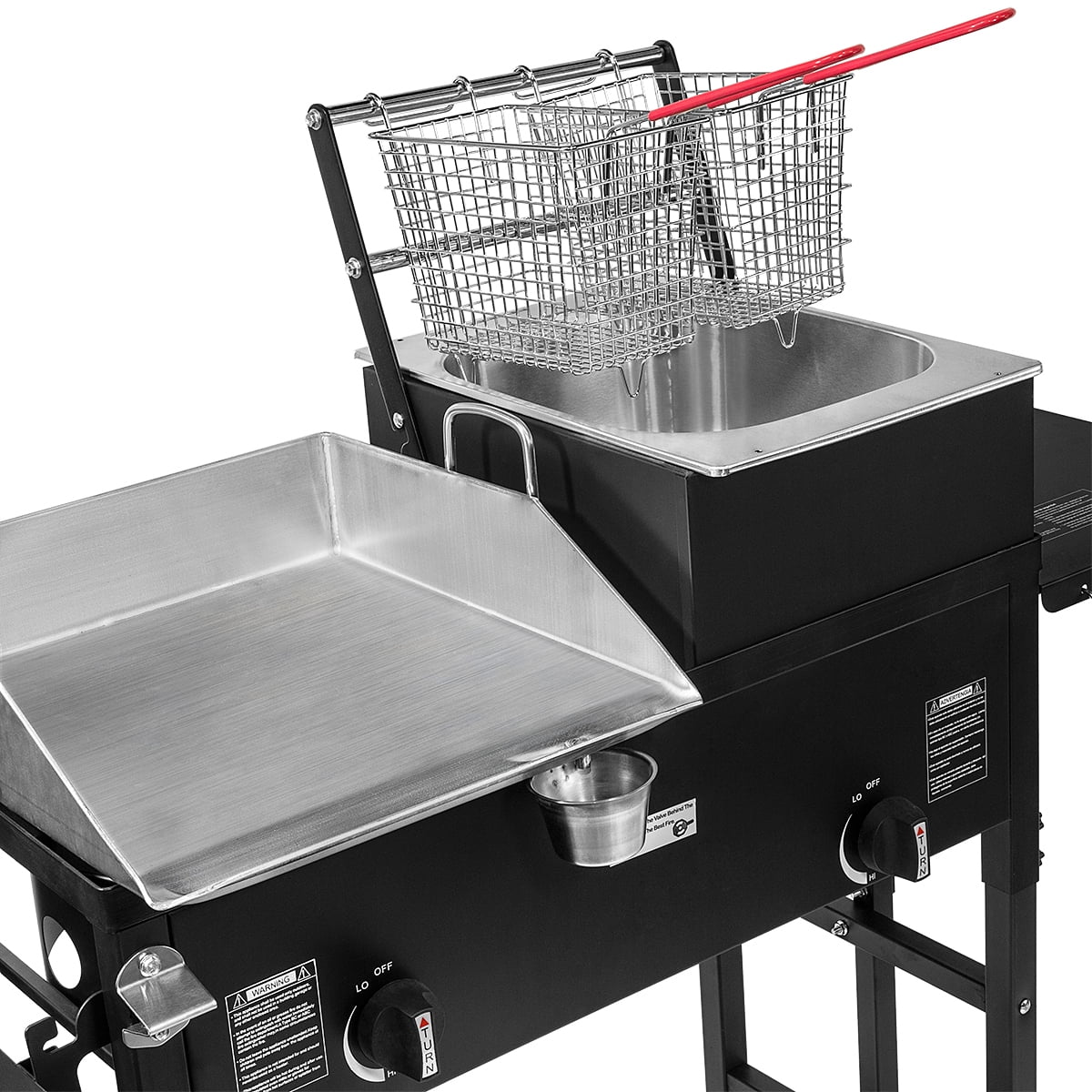 58,000 BTU Propane Double Burner Stove Griddle & Deep Fryer M538