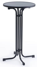 23.5 inch Round Black Pub Table with MDF Top V905