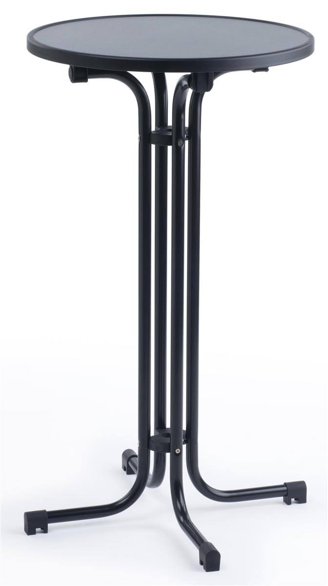 23.5 inch Round Black Pub Table with MDF Top V905