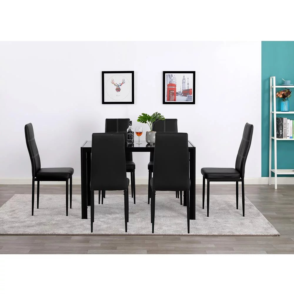 5 Piece Glass Dining Table Set K8687