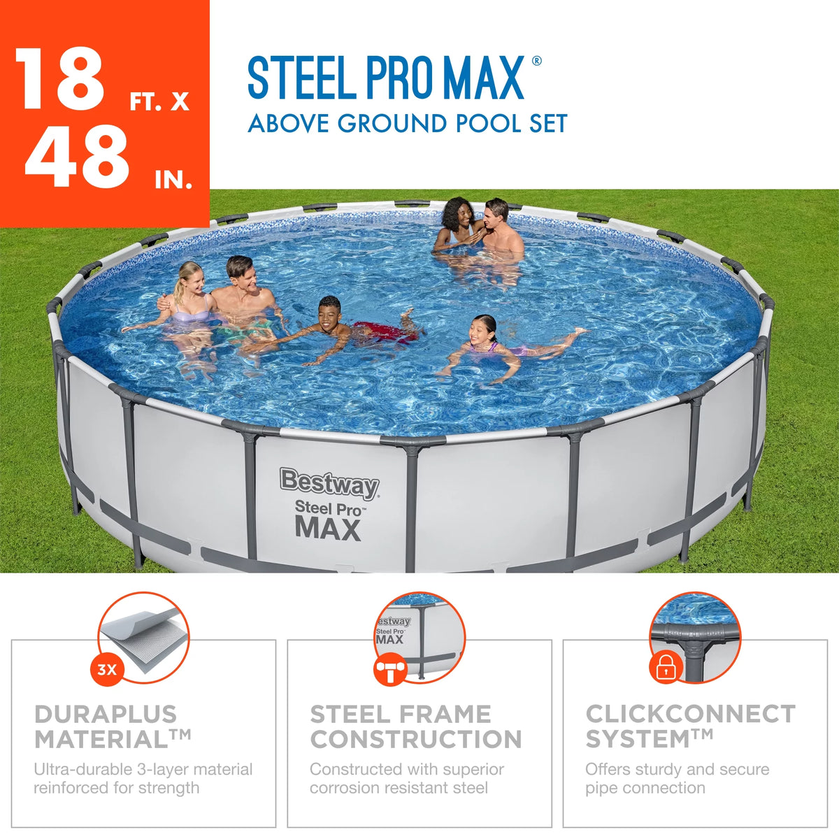 Round Above Ground Swimming Pool Set G93223