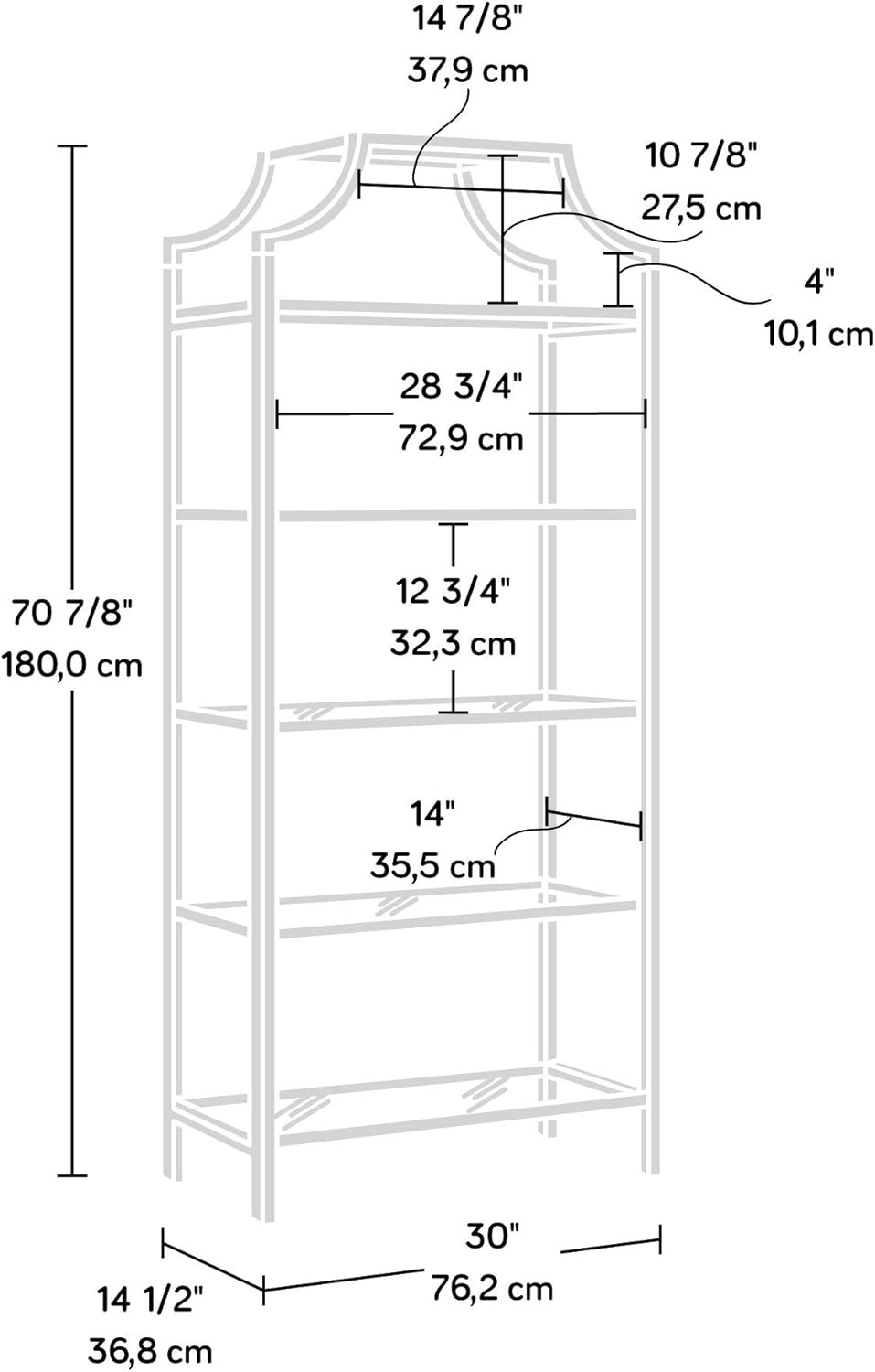 Black Bookcase S718113