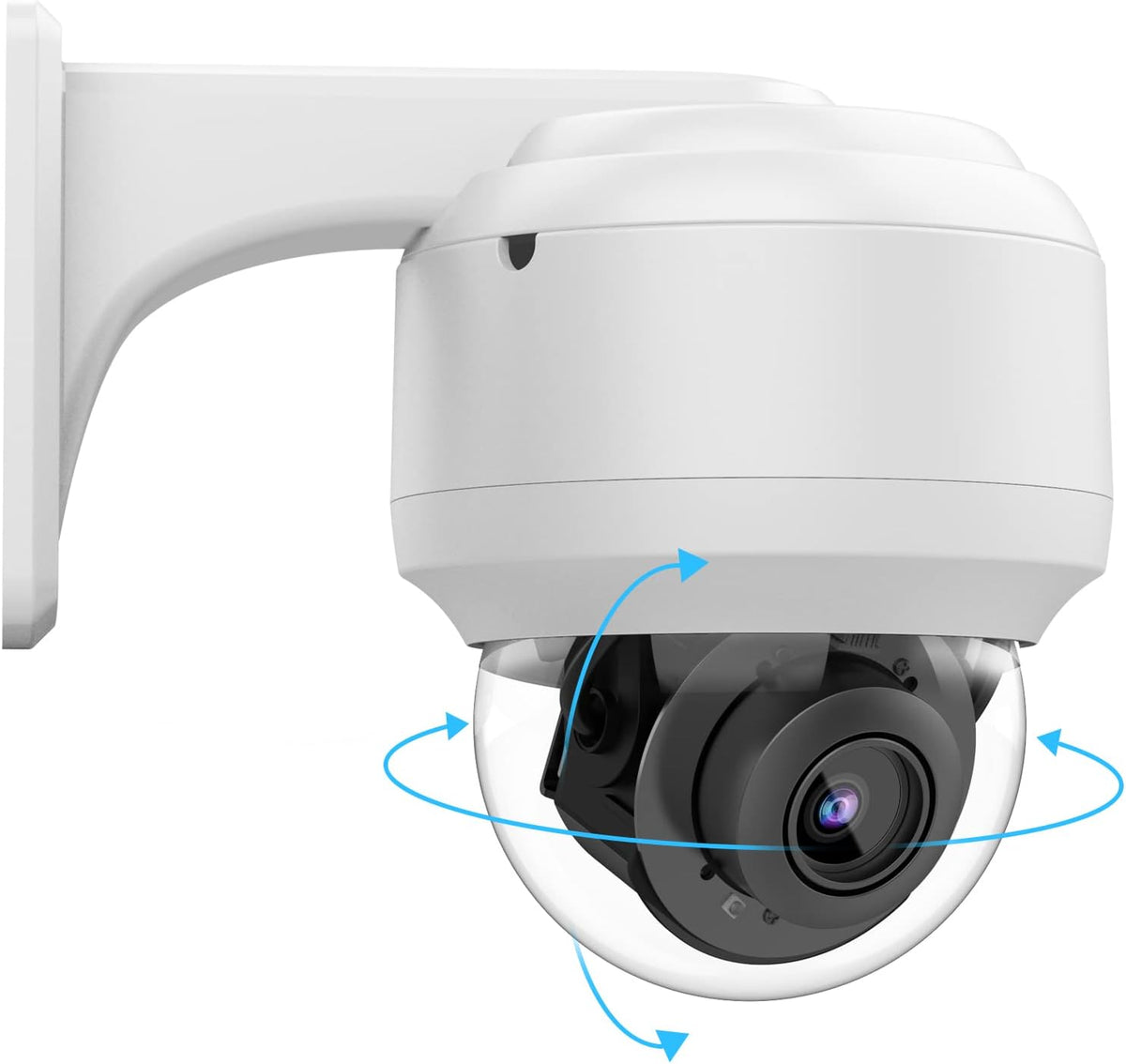 8MP PTZ PoE IP Dome Camera with Built-in Mic I148