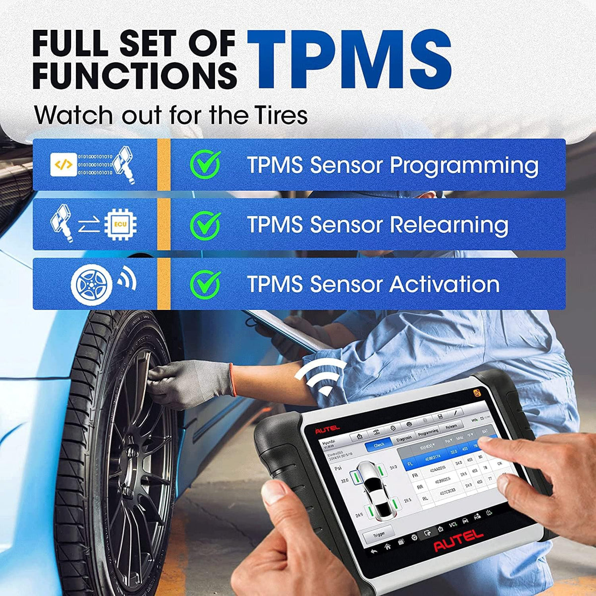 Autel MaxiPRO MP808TS Scanner with TPMS Service H76741
