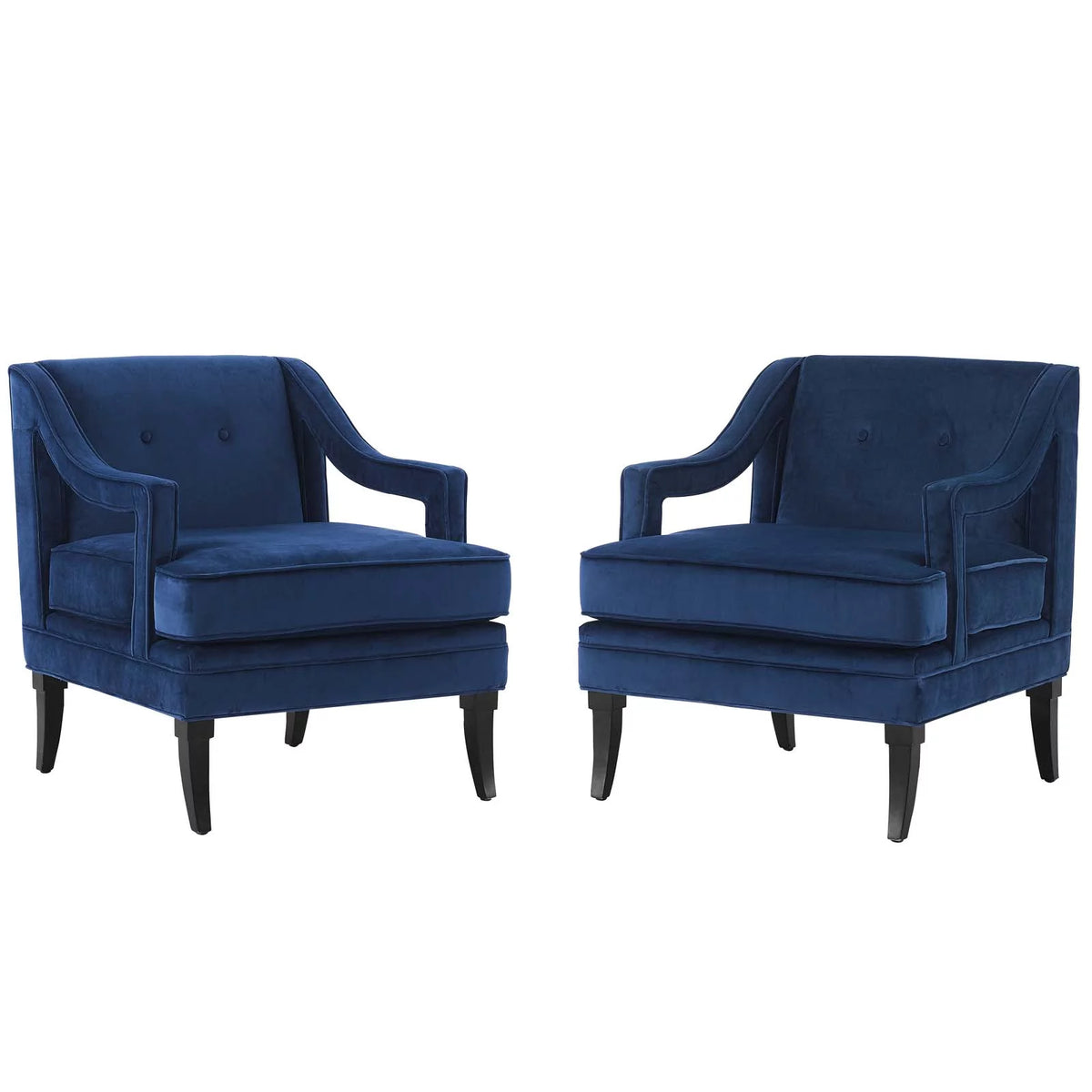 Navy Performance Velvet Set of 2 Living Room Set C82228
