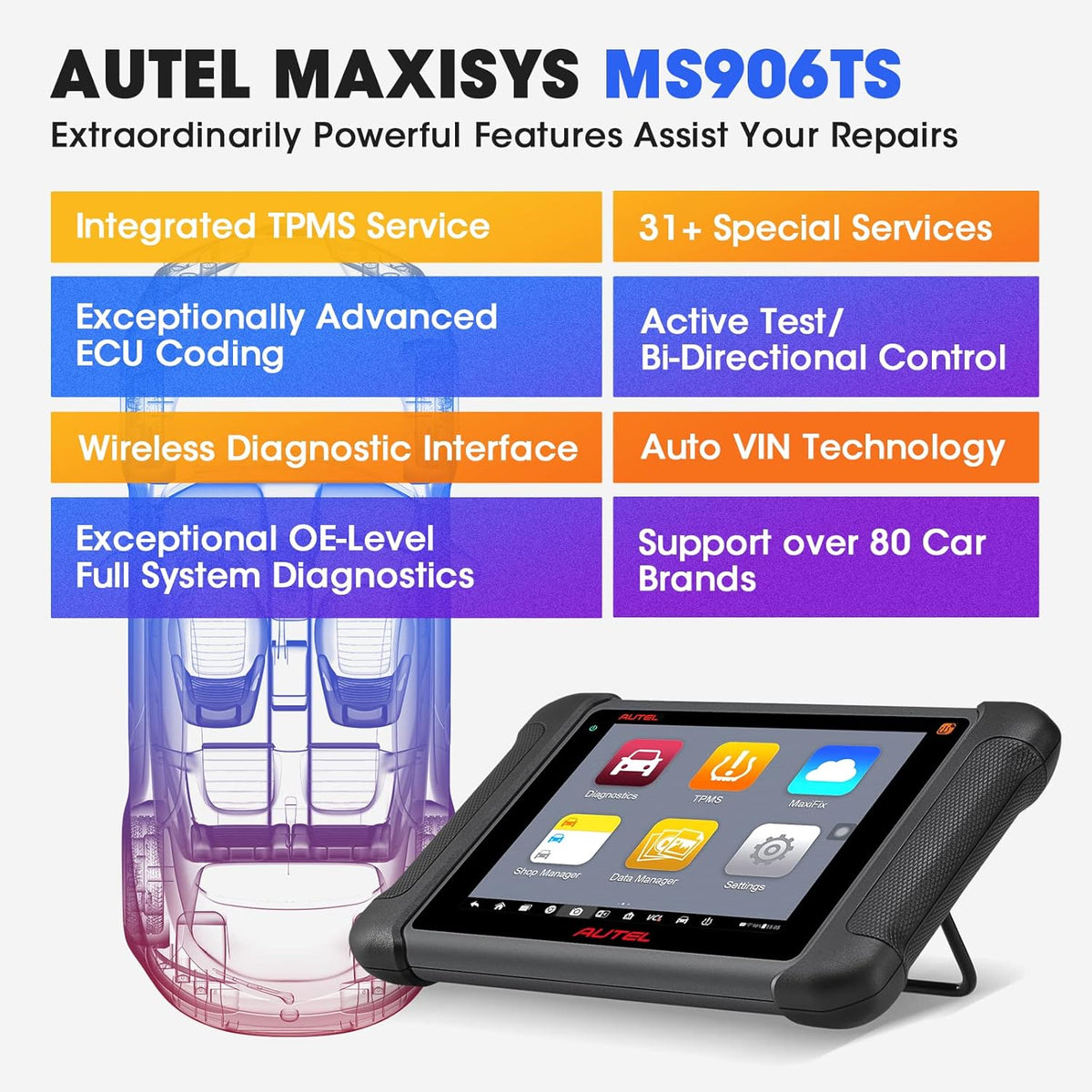 Autel MaxiPRO MP808TS Scanner with TPMS Service H76741