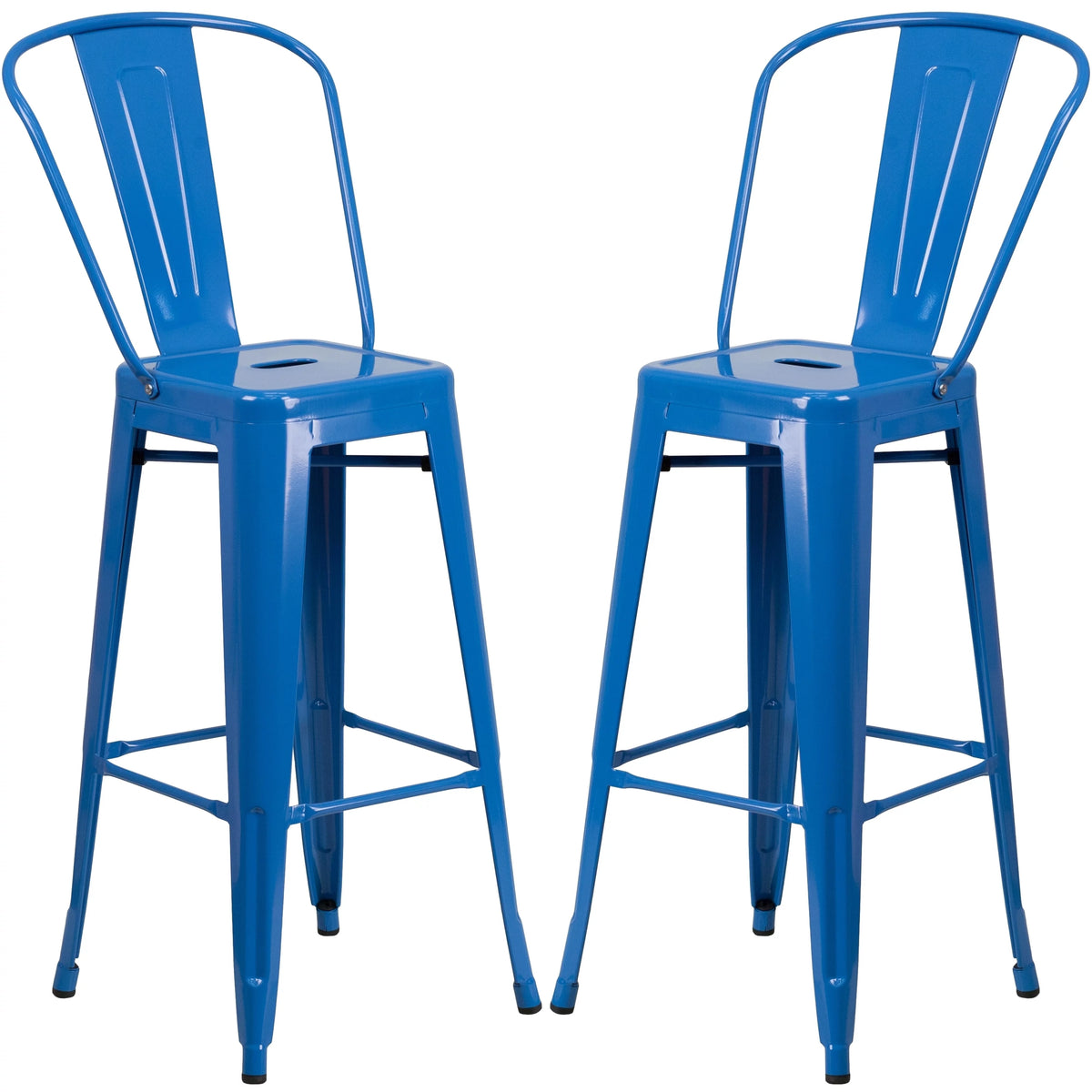 Blue Metal Barstool 4 Stools V243739