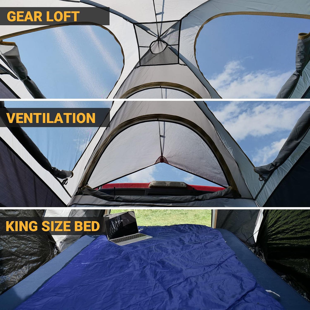 6.5 Foot 2 Person Truck Camping Tent with Sun Awning G2416