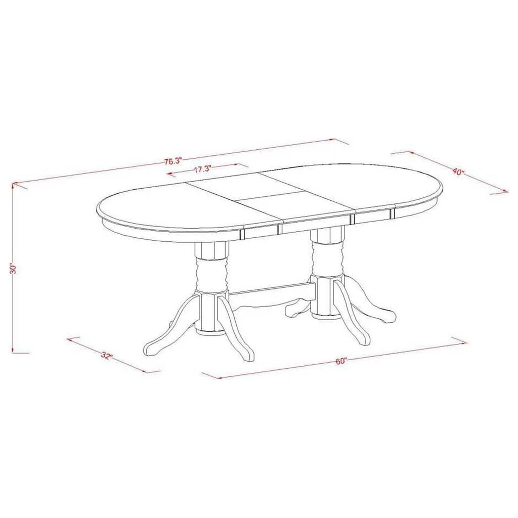 5 Piece Kitchen Table Set with Butterfly Leaf T182218