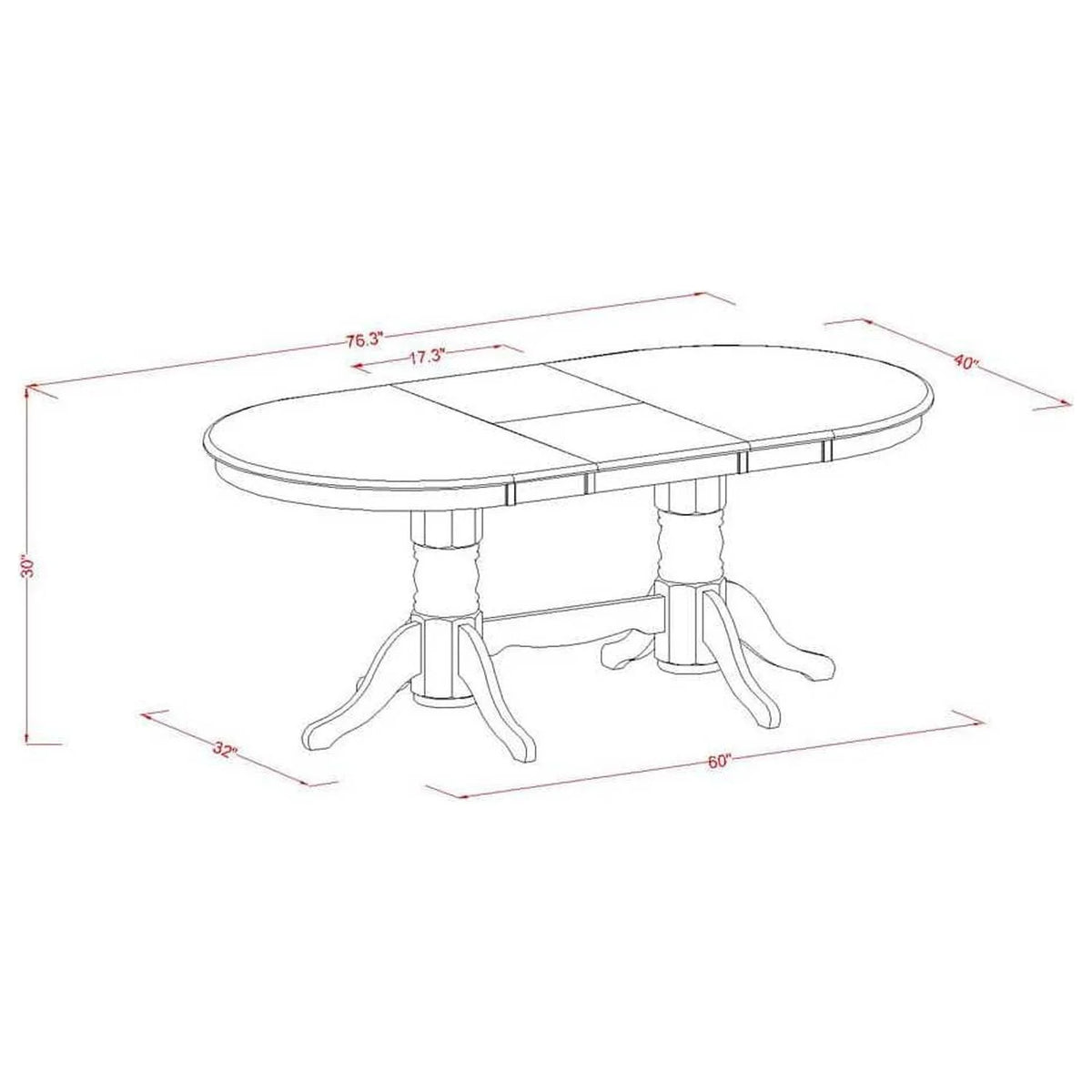 5 Piece Kitchen Table Set with Butterfly Leaf T182218