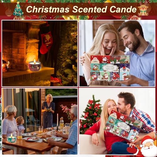 6 Pack Scented Jar Candle Set Natural Soy Wax B53244