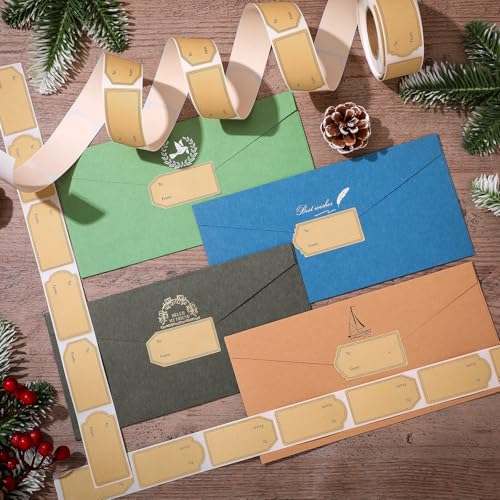 600 Pcs Natural Brown Kraft to and from Gift Tag Stickers J254
