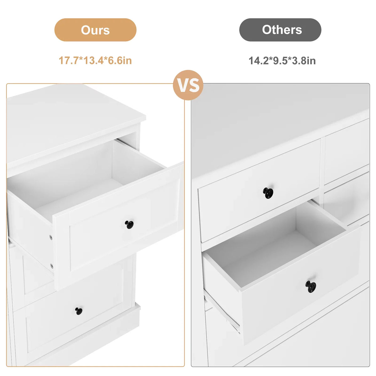 White 6 Drawer Wood Dresser Z655922