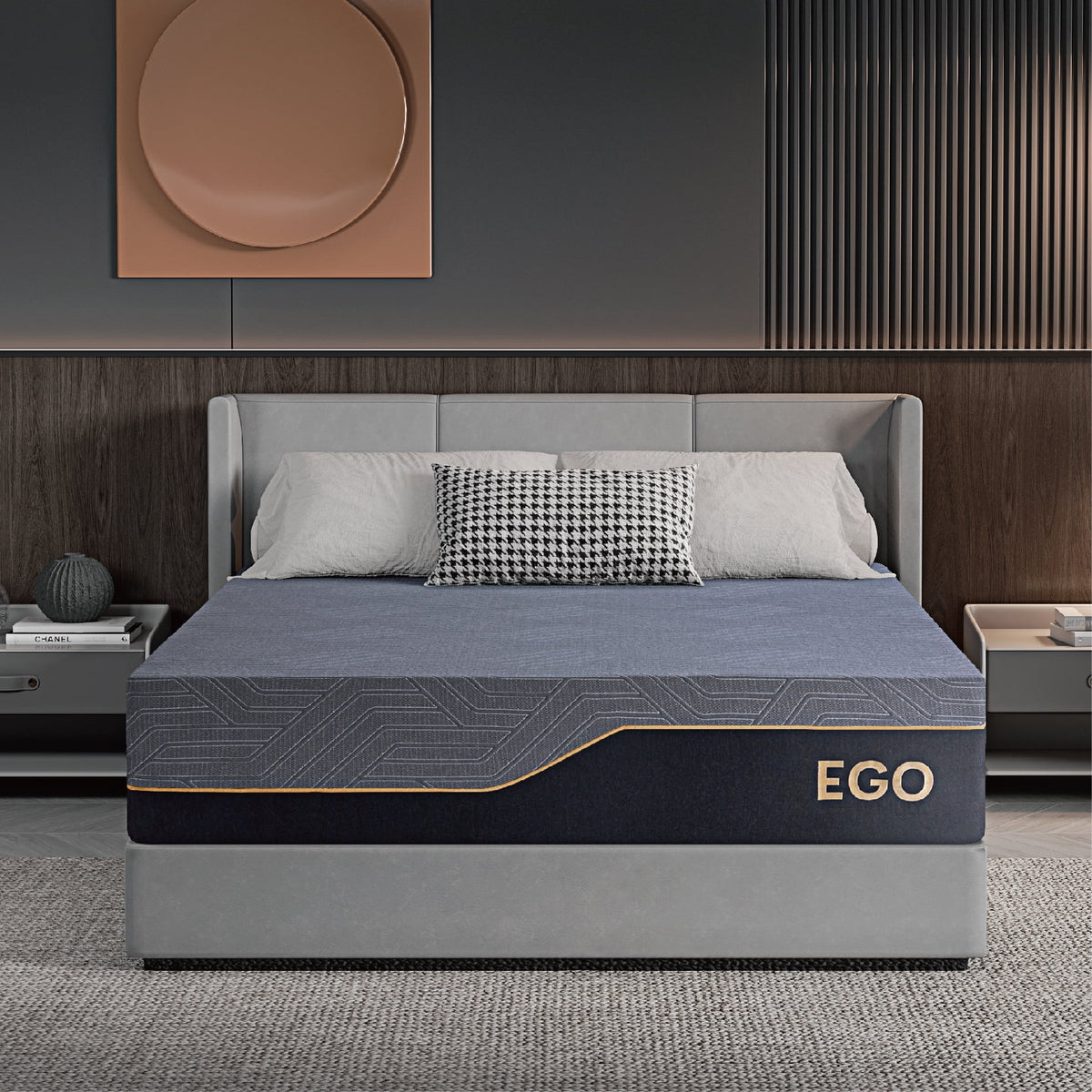 Black 14 inch Queen Memory Foam Mattress V612577