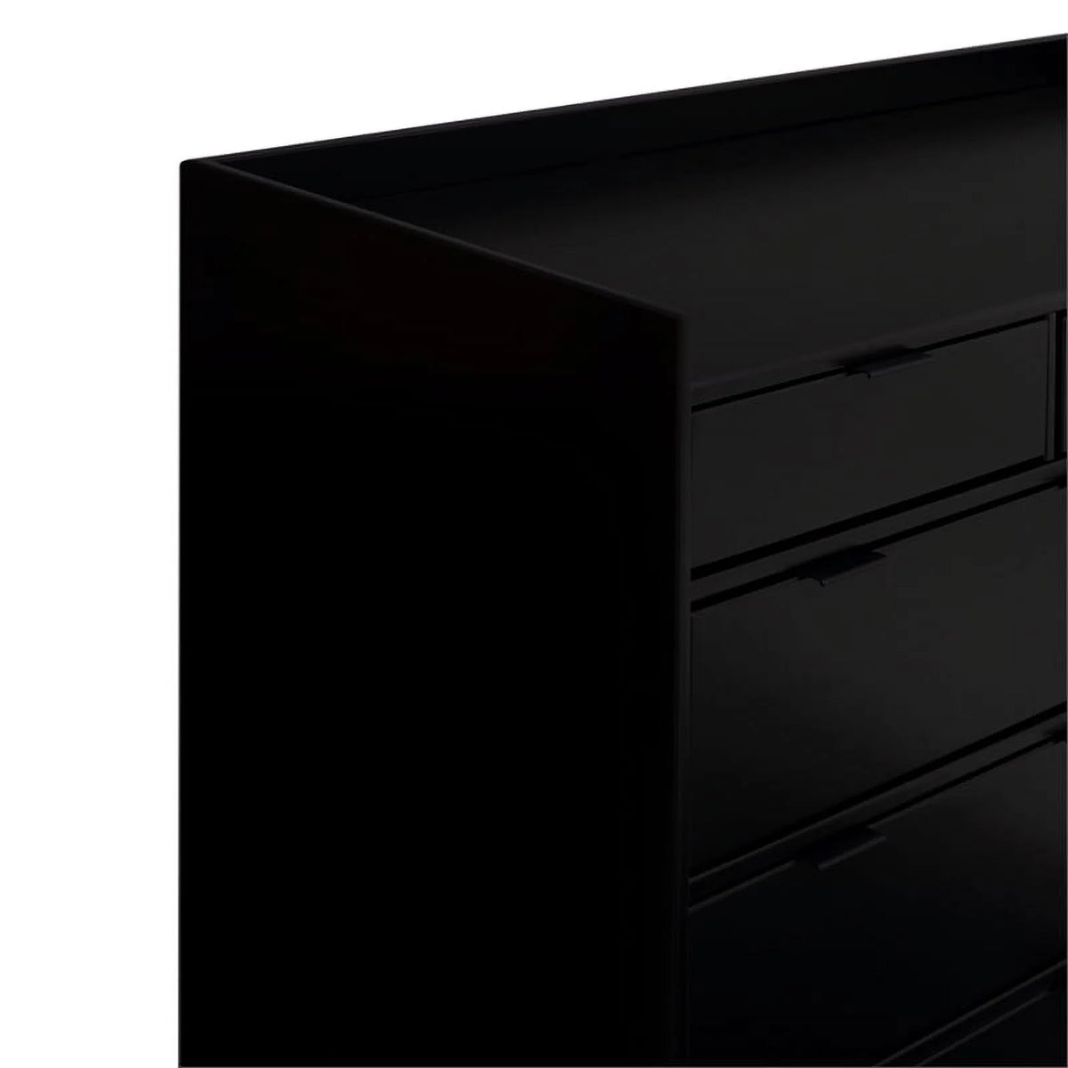 60" Black 9 Drawer Solid Wood Dresser L562