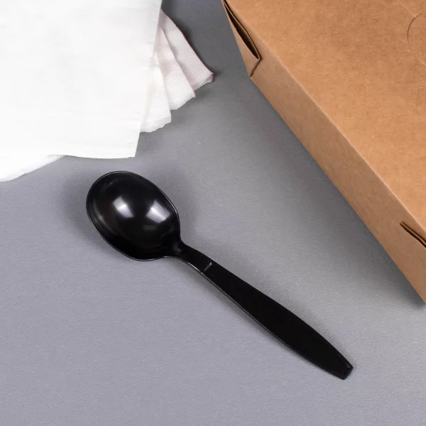 Black PS Plastic Soup Spoons 1,000 ct G499030