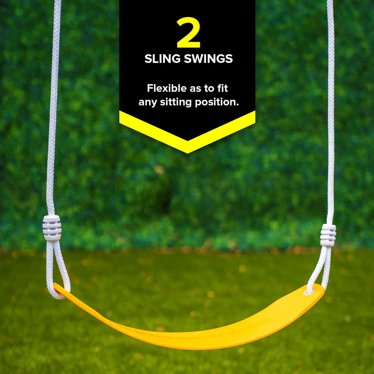 Wooden Swing Set with Double A-Frame and Slide N790489
