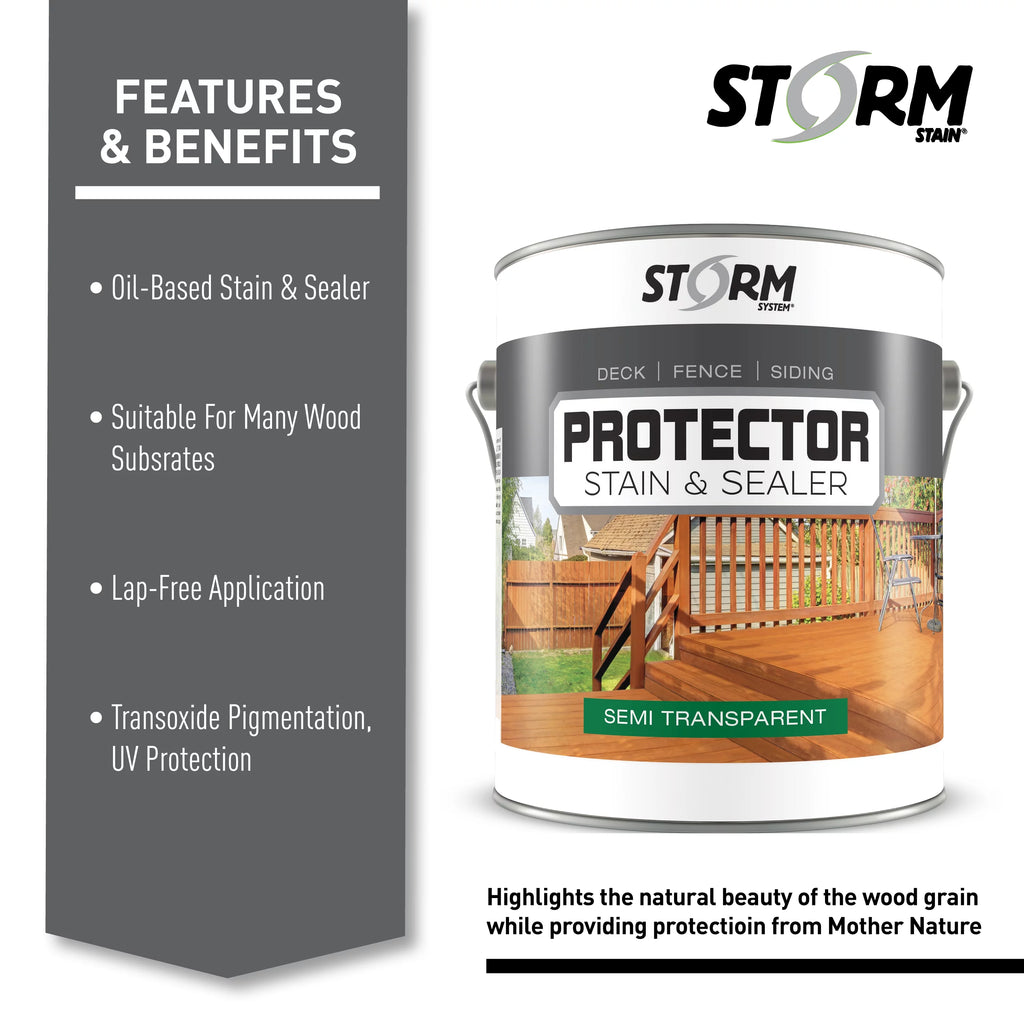 Semi-Transparent Stain and Sealer Golden Oak 1 Gallon H261