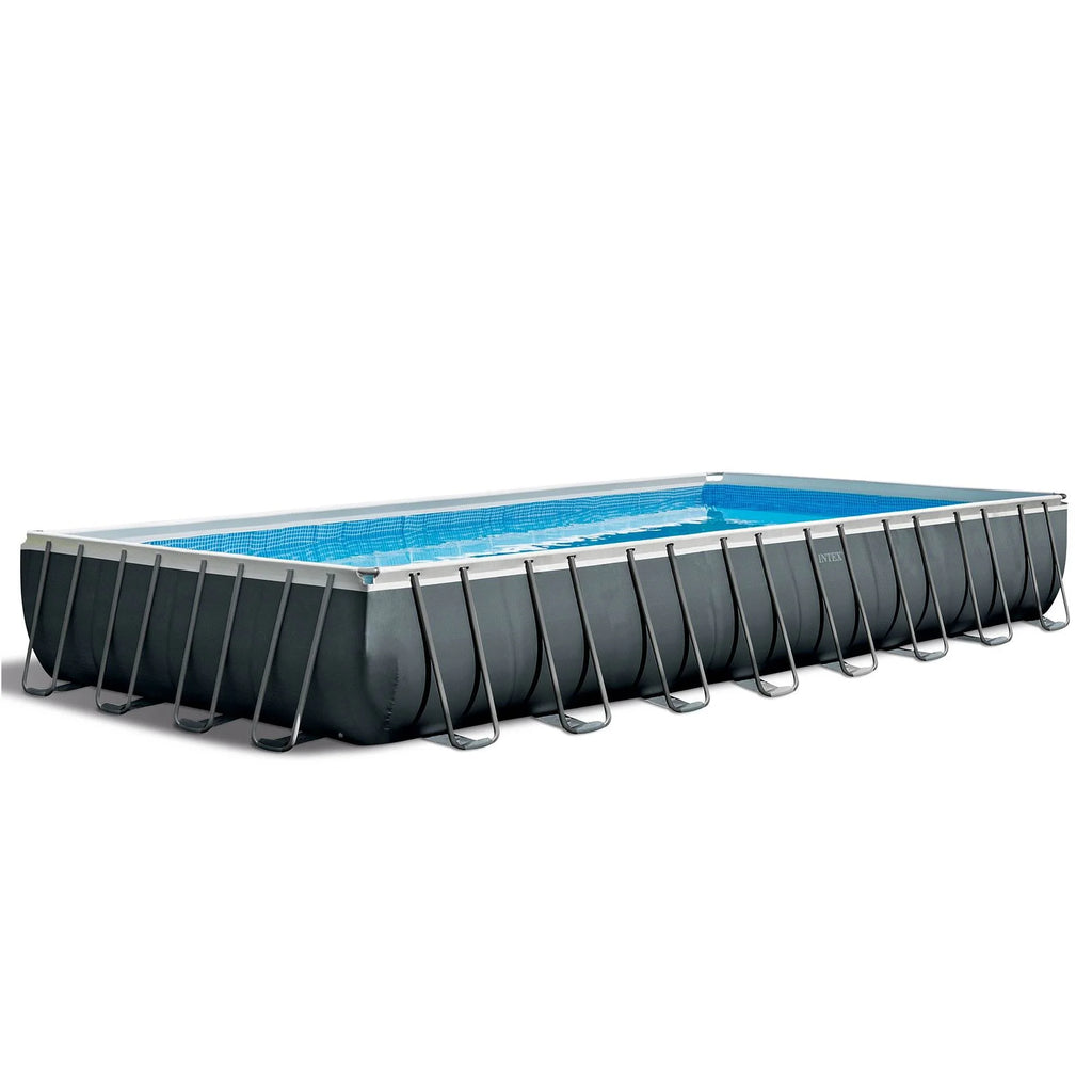 24' x 12' x 52 Rectangular Frame Swimming Pool with Pump V49079