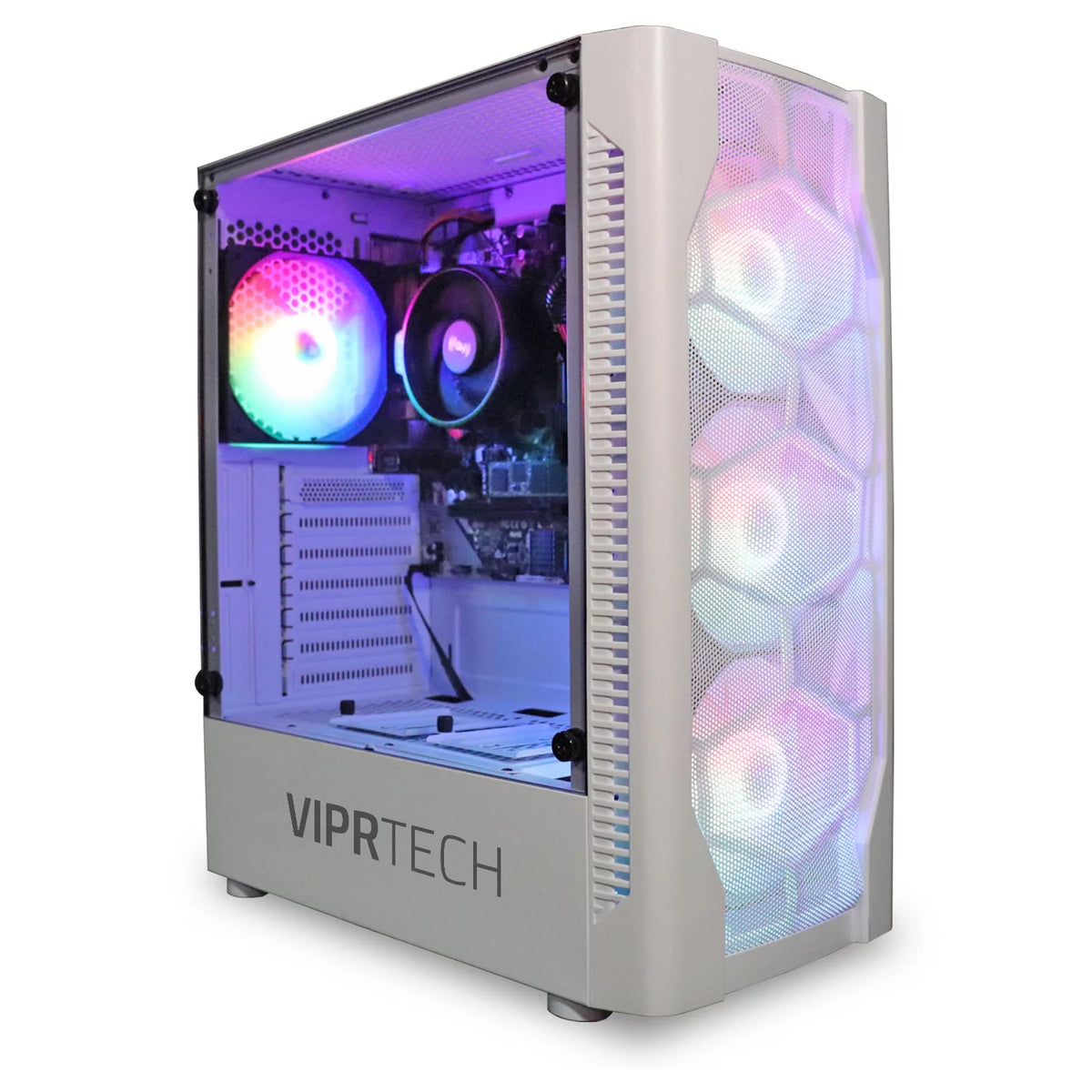 Whiteout Gaming PC Desktop Computer AMD Ryzen 5 5600G 16GB DDR4 128GB SSD 1TB HDD N9470