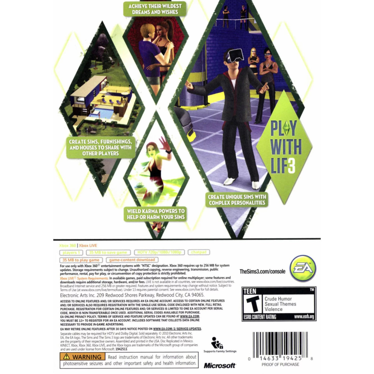 Sims 3 Xbox 360 N8089