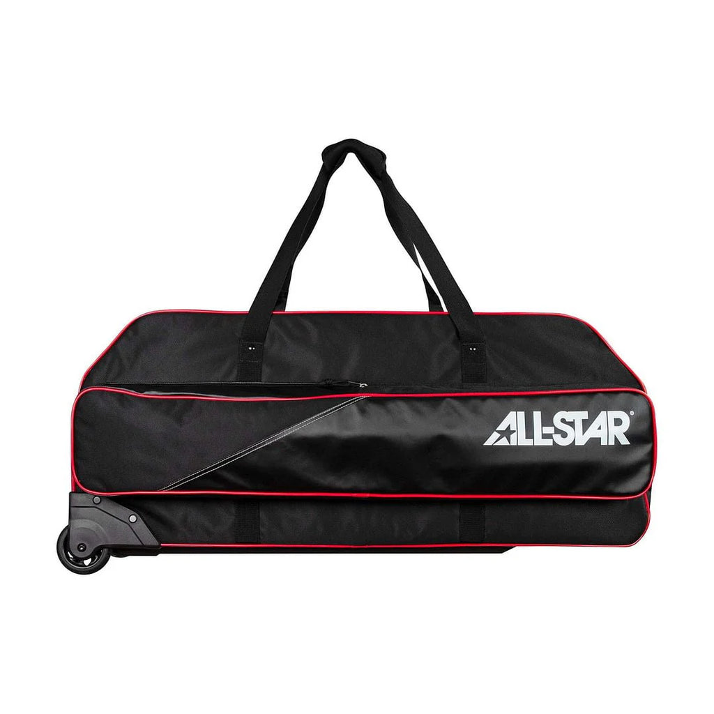 Black/White Rolling Baseball Catchers Equipment Duffle Bag U280