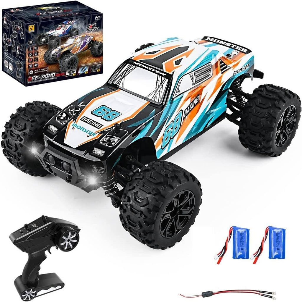 1:18 Remote Control High Speed RC Monster Truck with Rechargeable Batteries Pack of 2 Z23251