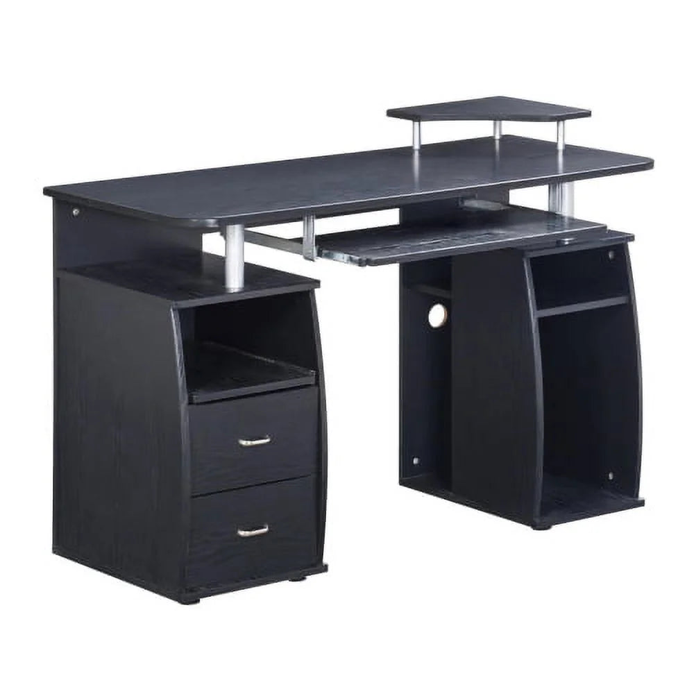 Espresso Computer Workstation Desk With Storage V25359