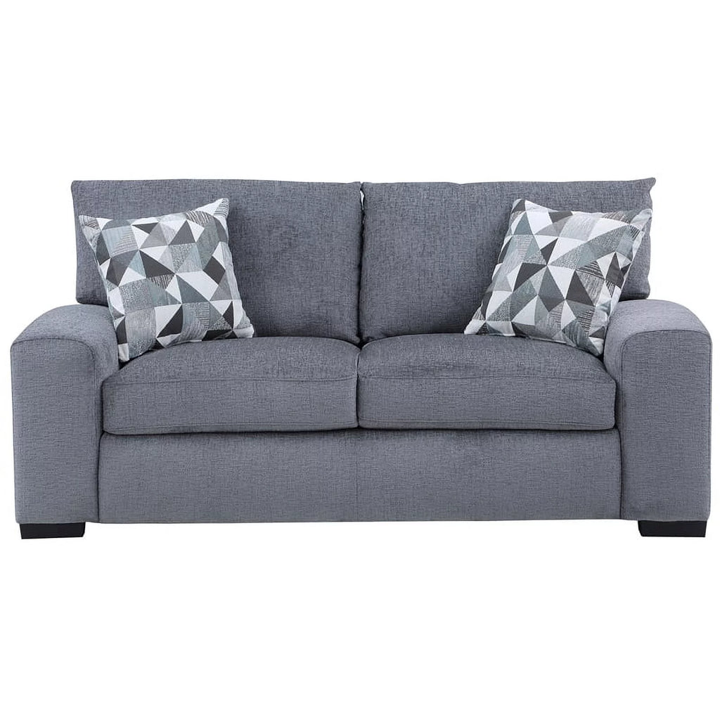 Gray Microfiber Loveseat B9827