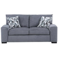 Gray Microfiber Loveseat B9827