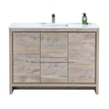 48 in. Modern Bathroom Vanity with White Quartz Counter Top W390064