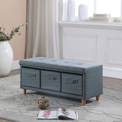 Upholstered Drawer Storage Bench D483095