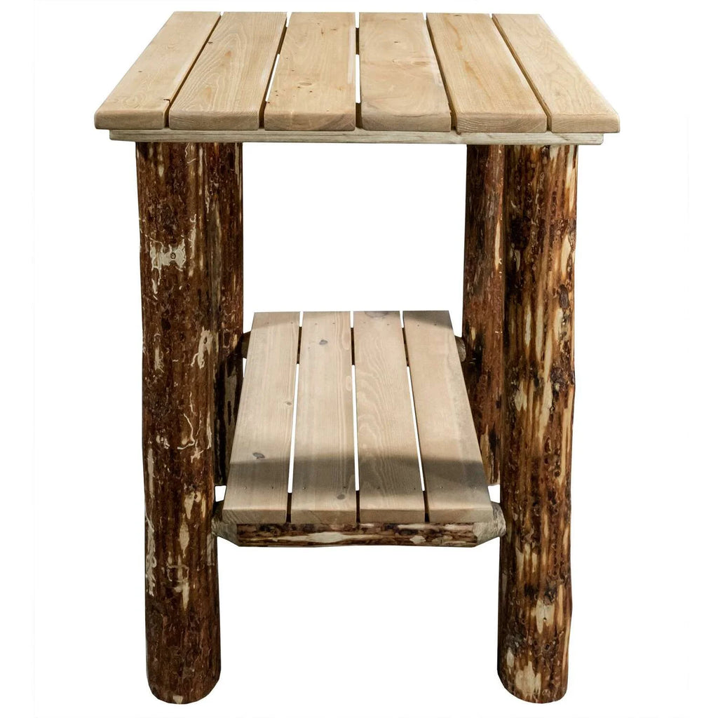 Brown Wood Exterior End Table I951