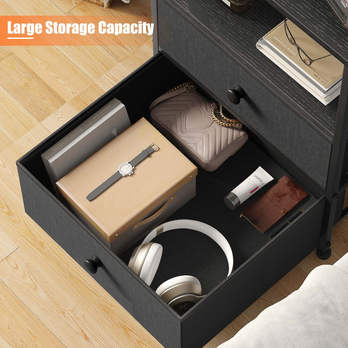 Dark Grey Metal End Table N711