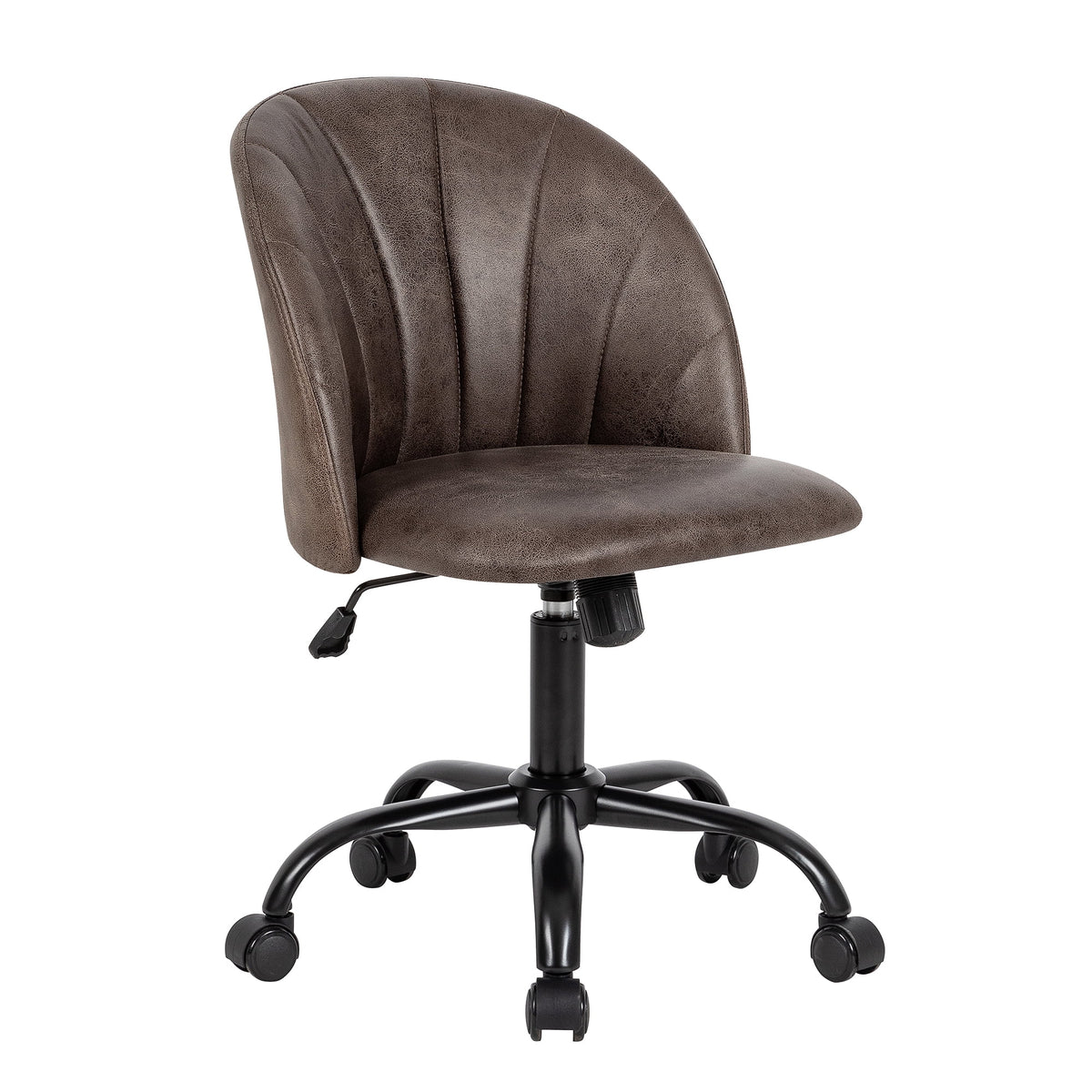 Ash Brown Faux Leather Swivel Desk Chair X7066