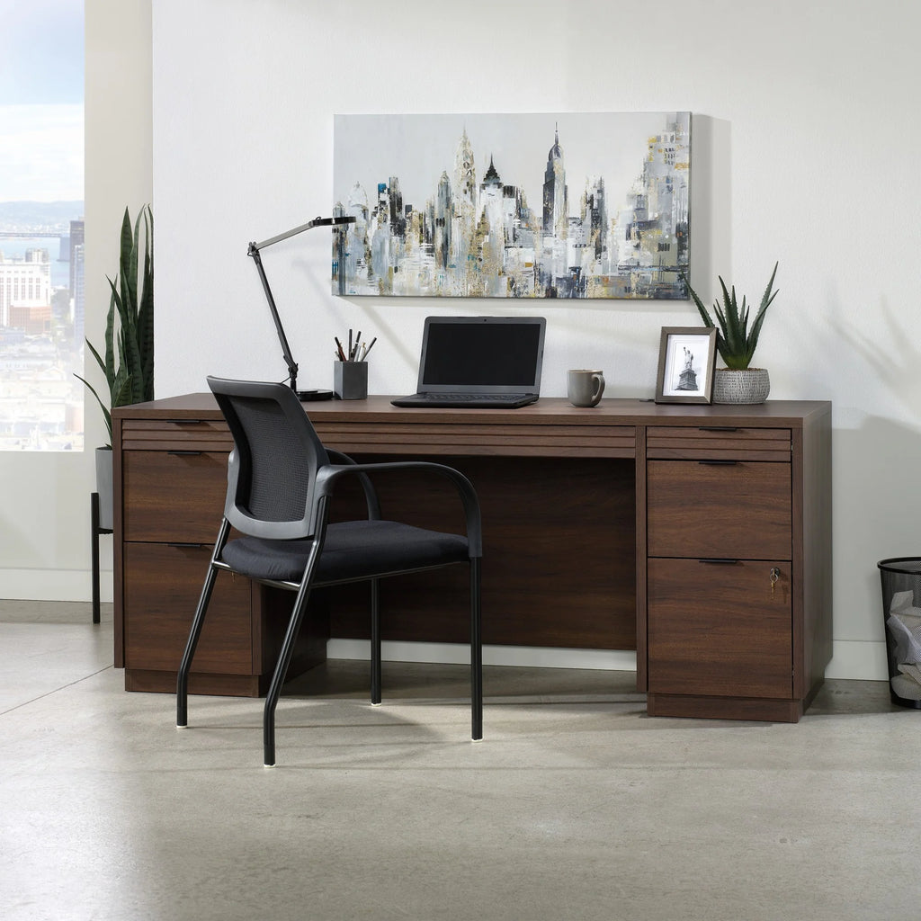 Spiced Mahogany Computer Credenza Desk Q2879