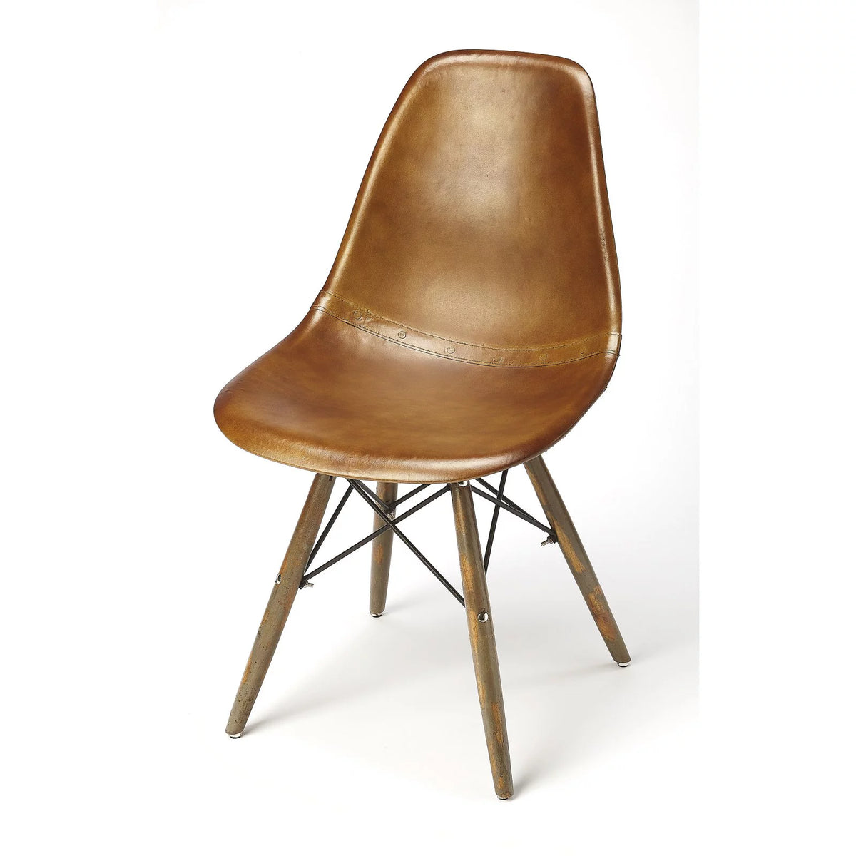 Brown Leather Side Chair L551308