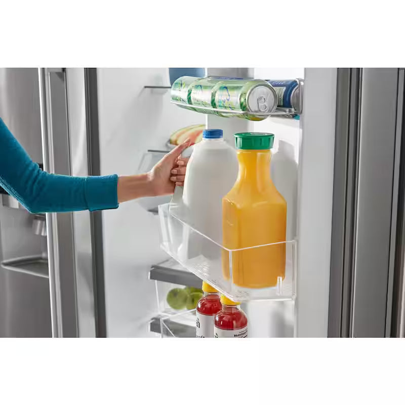 36 in. 25 cu. ft. Side-by-Side Refrigerator in White V2564