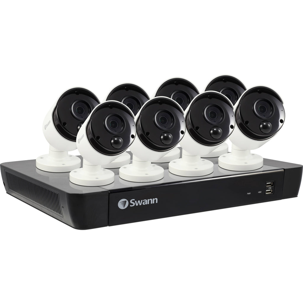 16-Channel NVR with 8 Wired Outdoor Cameras Night Vision 2 TB A2546