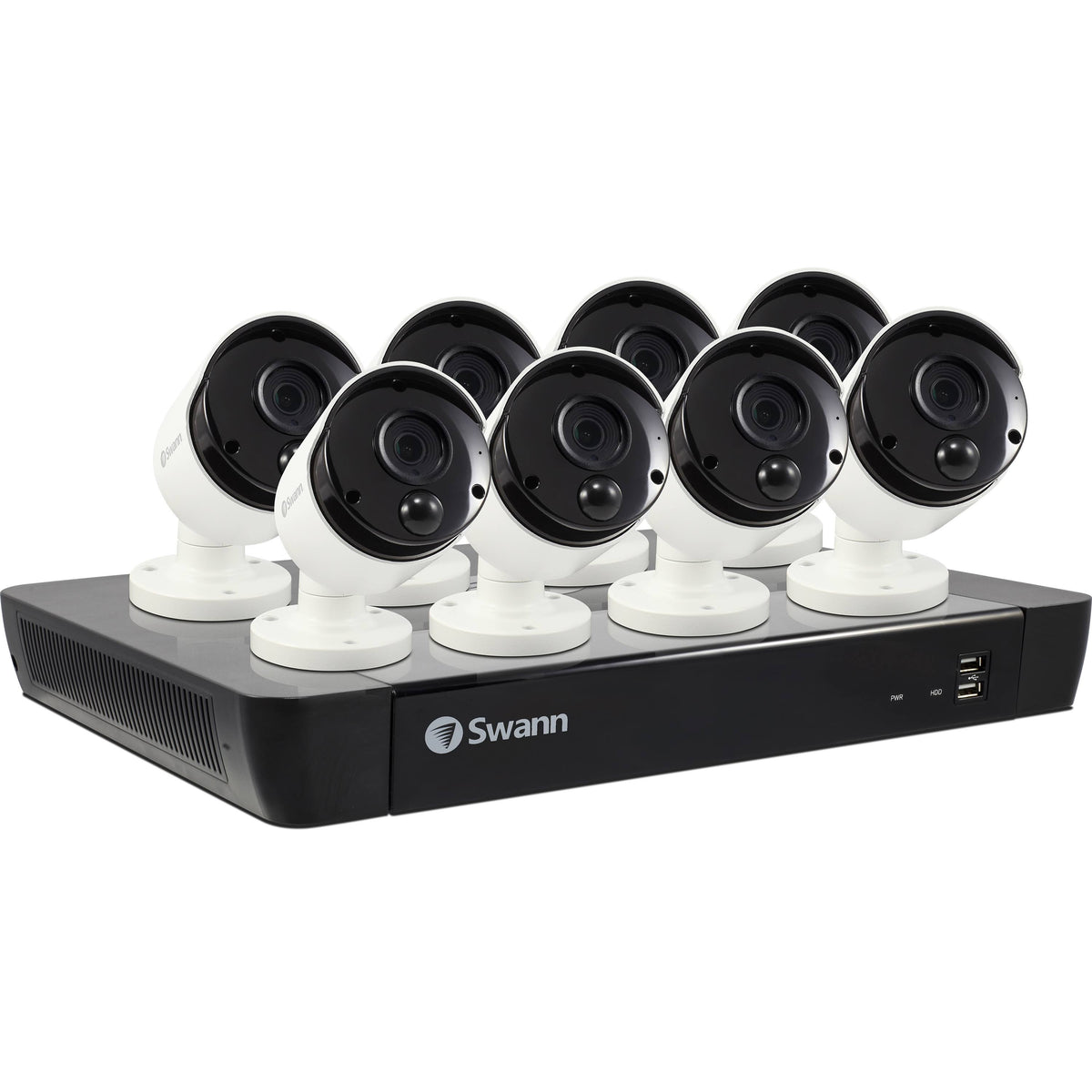 16-Channel NVR with 8 Wired Outdoor Cameras Night Vision 2 TB A2546