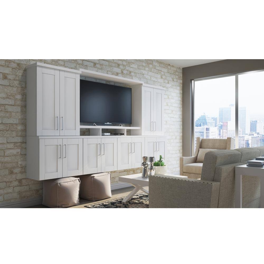 36X34.5X24x22 Shaker Sink Base Cabinet in Satin White V821219