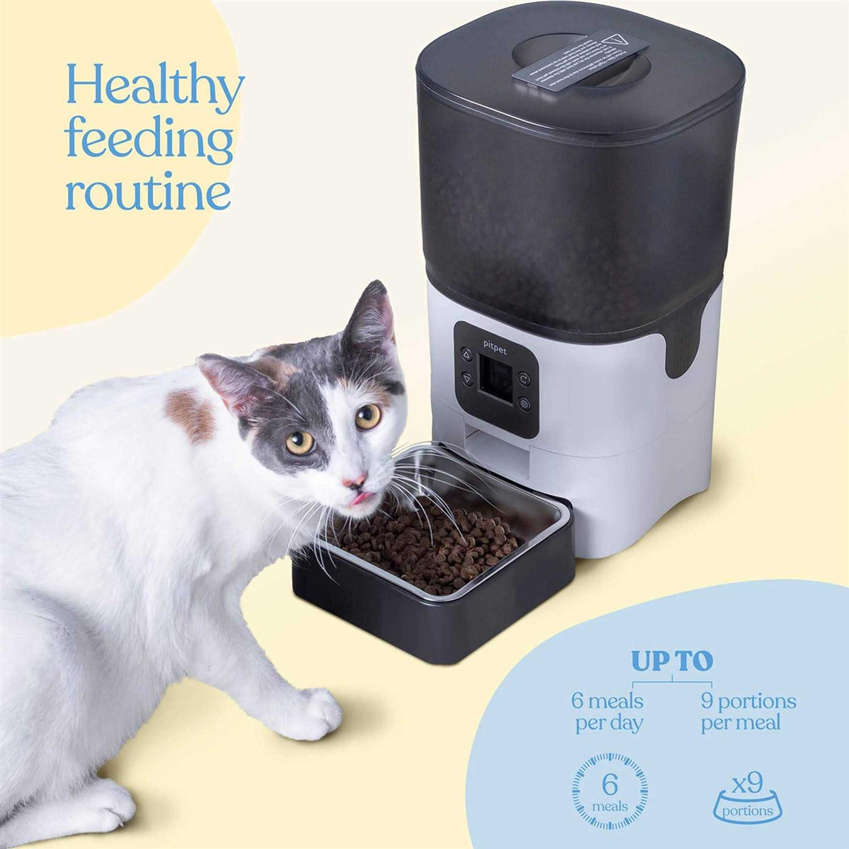 6-L Automatic Cat Feeder with LCD Screen P2305