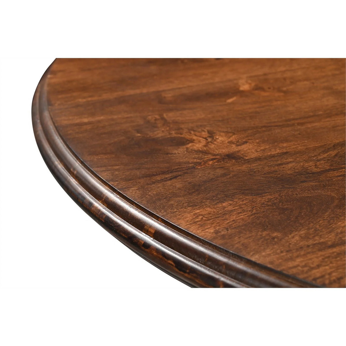 48" Round Solid Wood Pedestal Dining Table in Dark Brown P5915
