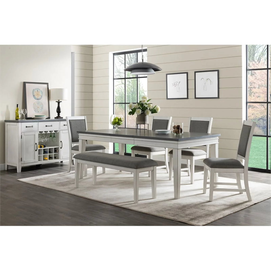4-Piece Dining Table Bench and Chairs Set U197271
