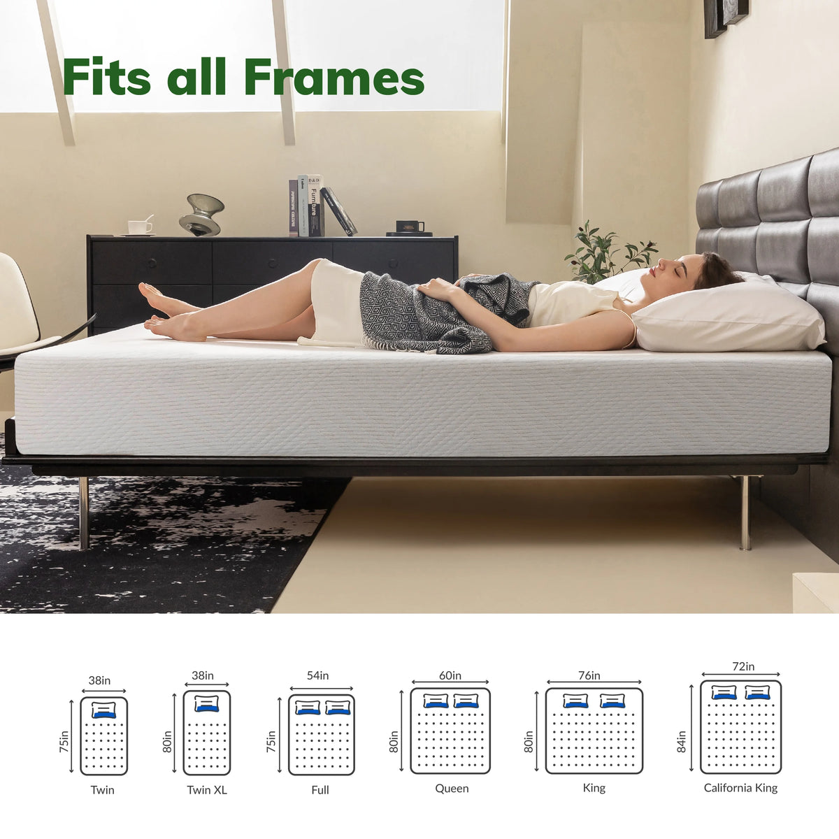 8 inch Full Size Memory Foam Mattress G731189